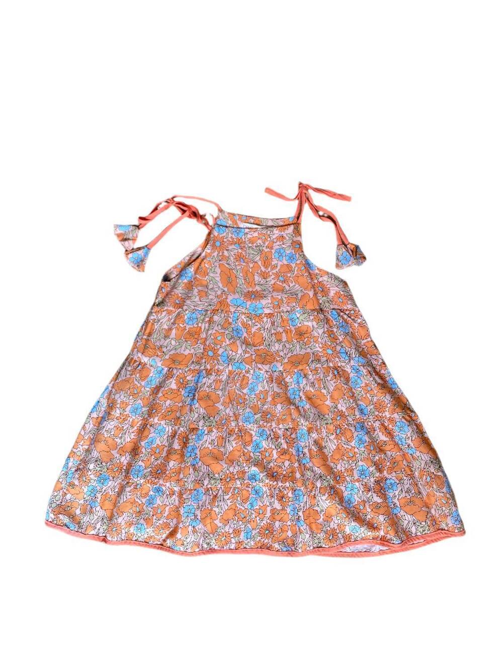 NEW BELA & NUNI kids' frill dress in silvy flower orange